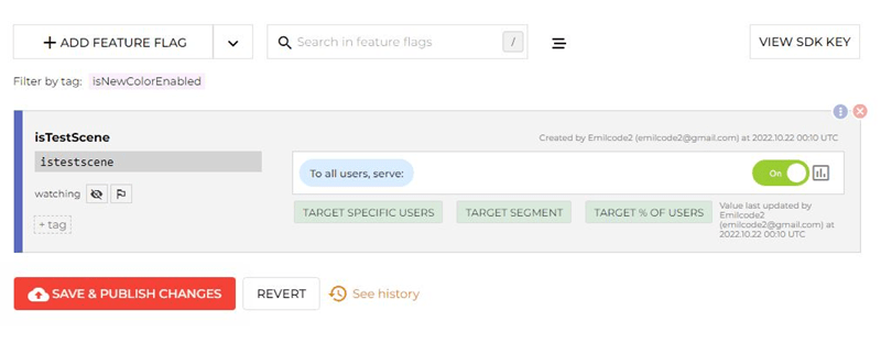 Unity project settings