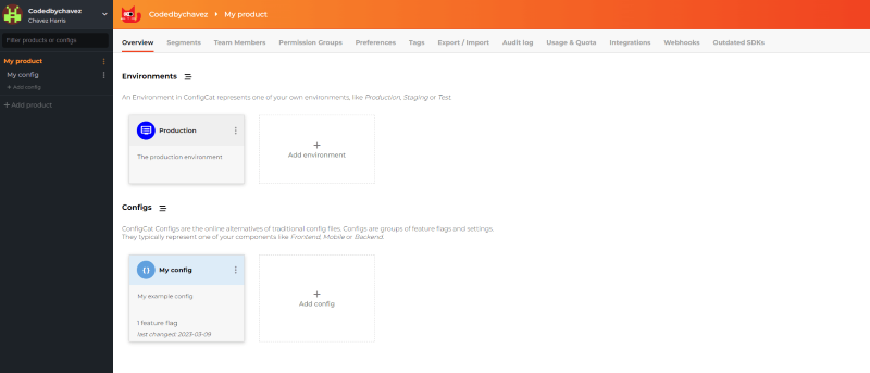 ConfigCat resources created by terraform