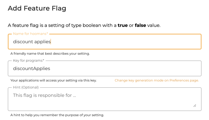 Creating a Feature Flag in ConfigCat