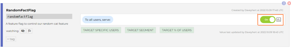 Toggle On Feature Flag