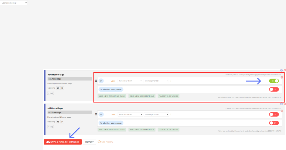 Switching off the old home page feature flag