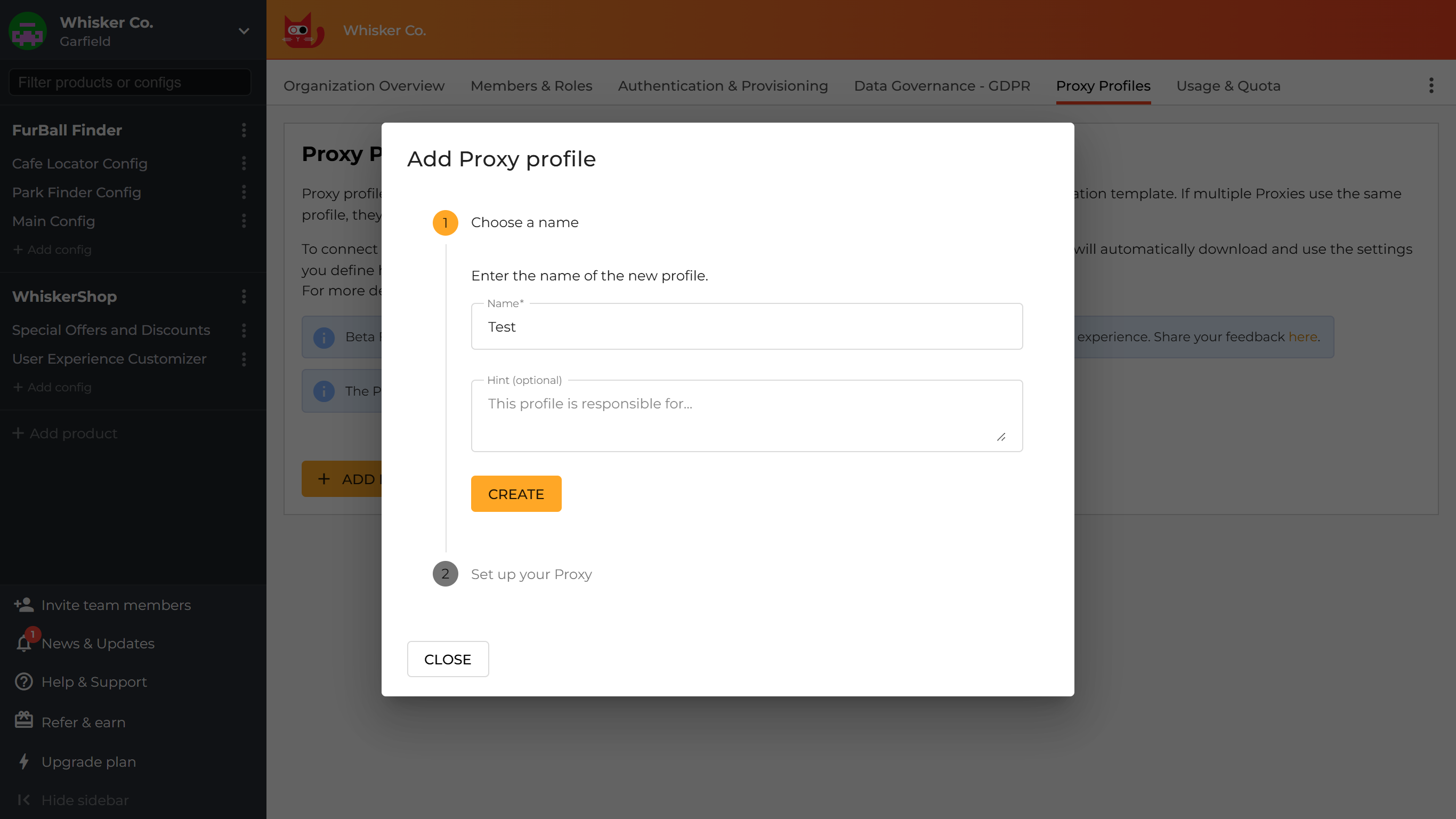 Create Profile