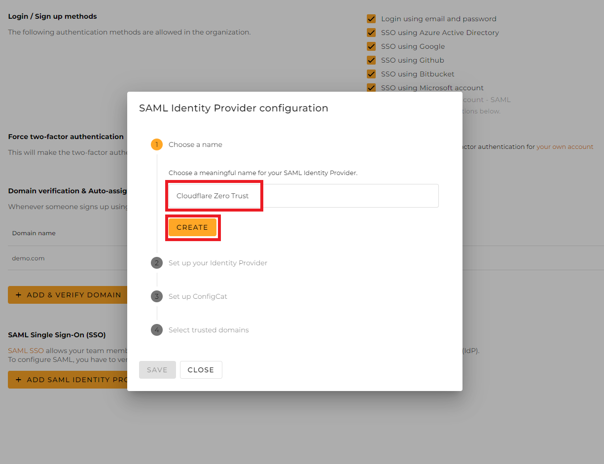 ConfigCat Name Identity Provider