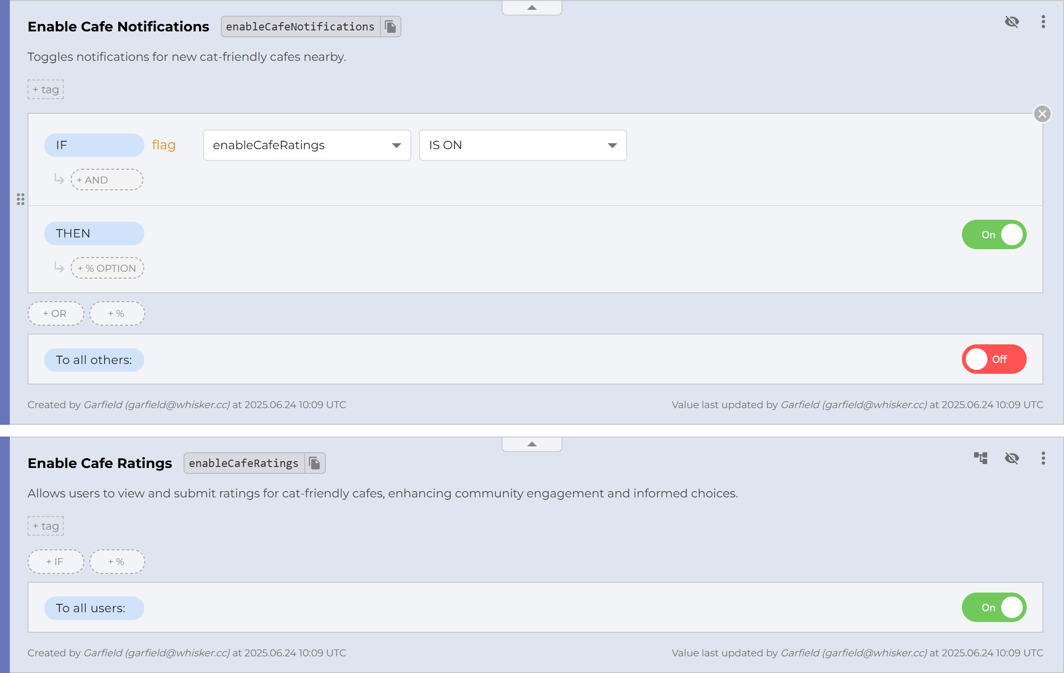 Flag condition example